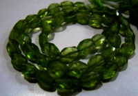 Natural Peridot Oval Mani Shape 3x5mm to 4x6mm Faceted Bead Strands 13''Long