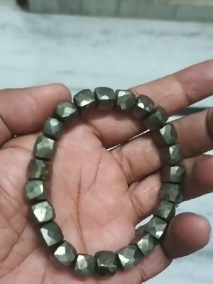 10 mm Pyrite Bracelet Diamond Cut