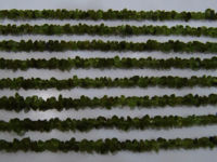 Natural Peridot Irregular Uncut Nugget 3-4mm Beads Strand 34 Inches Long