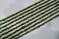 Natural Peridot Irregular Uncut Nugget 3-4mm Beads Strand 34 Inches Long