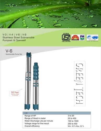 V-6 Submersible Pumps - Material: Stainless Steel