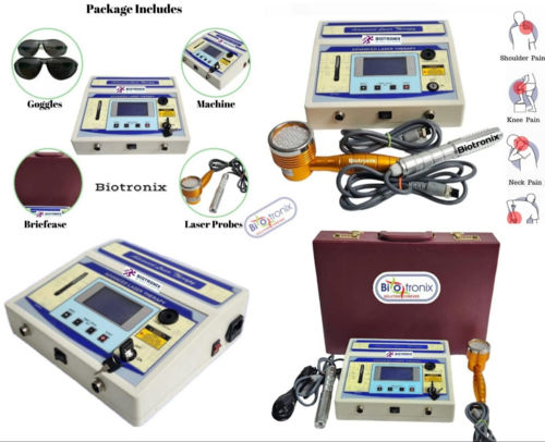 Digital Physiotherapy Machine LASER therapy Pain Relief Dual Probe 750mw 910nm