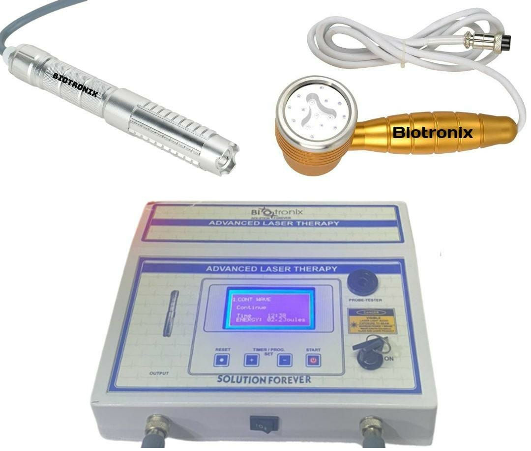 Advance Laser Therapy Unit (Hot & Cold) with 2 Probes Digital LCD Display Pre Programmed