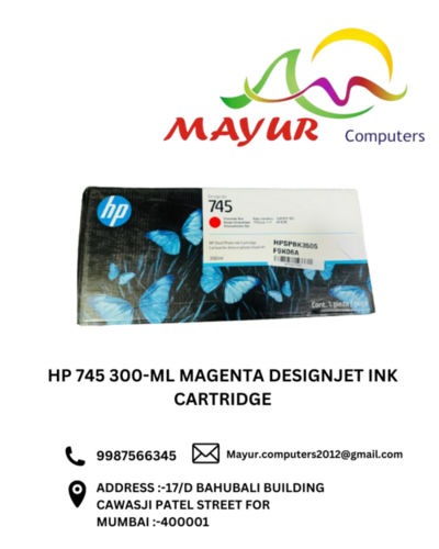 HP 745 300-ml Magenta DesignJet Ink Cartridge - F9K01A