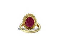 Burmese Ruby and Natural Diamond Ring.