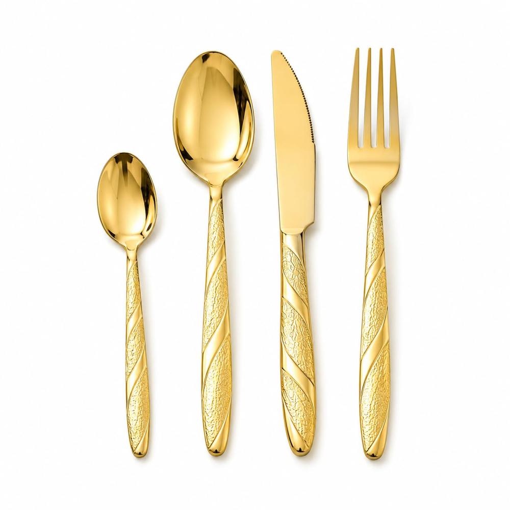 Premium Flatware Cutlery Set In Gift Box - Stainless Steel, Different Sizes & Colors Available | Modern Design, Polished Finish, Dishwasher Safe, Elegant Gift Box