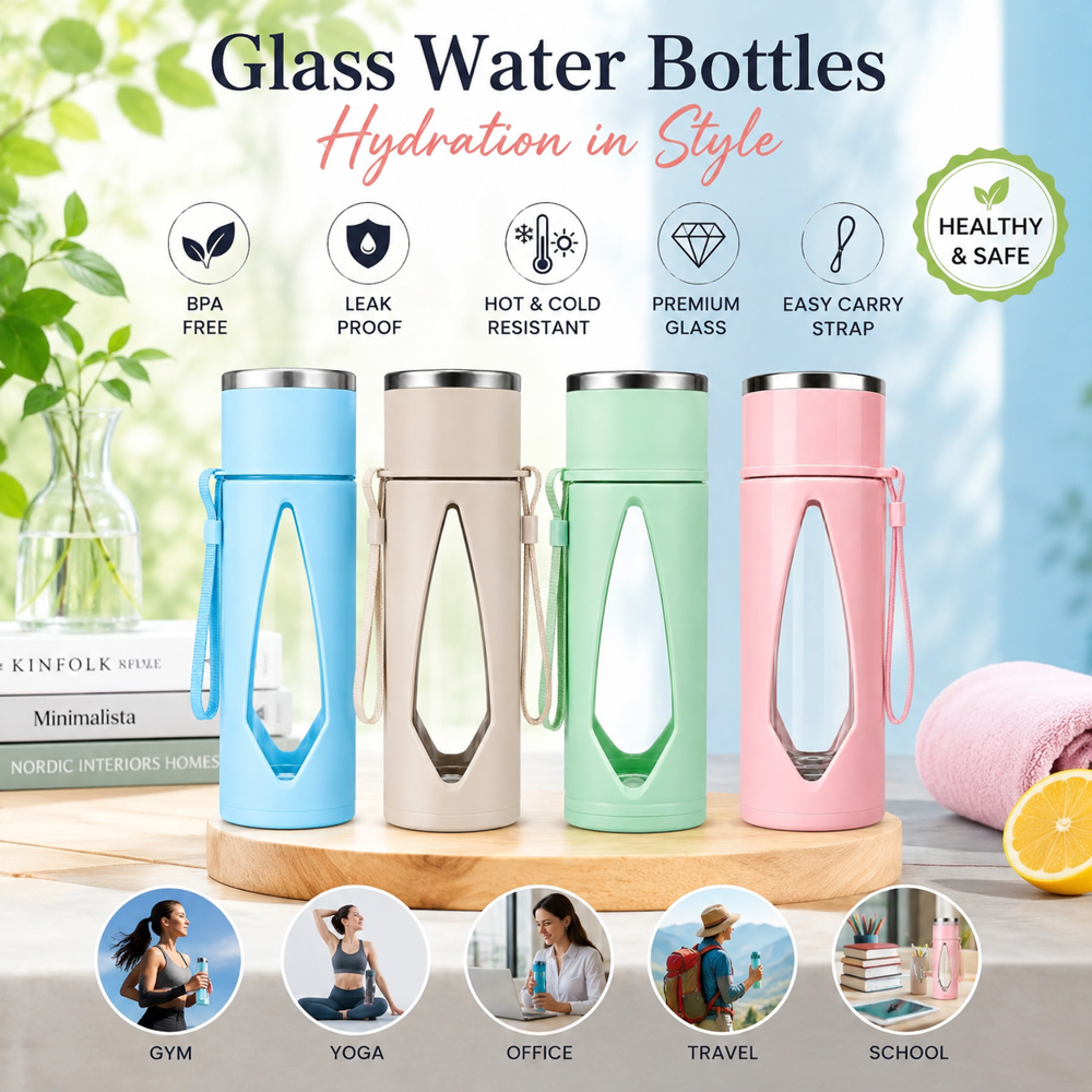 1 Ltr Leak Proof With Time Maker BPA Free Motivational Water Bottle - Plastic 1 Ltr Various Colors | Cork Sealing Engraved Motivational Quotes Warranty Included