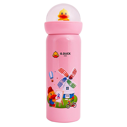3D Duck Cartoon Stainless Steel Water Bottle