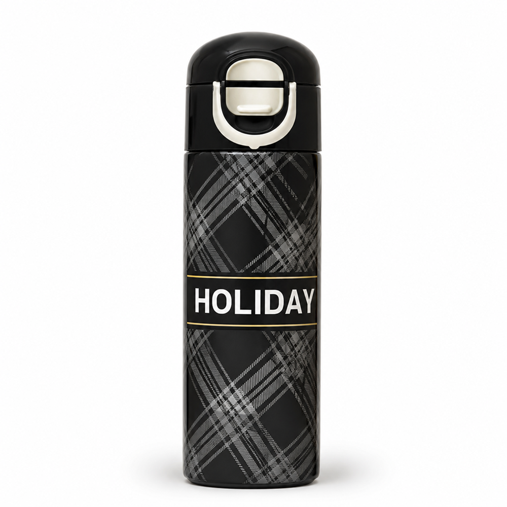 Kitty Water Bottle - Plastic Material, Different Sizes Available, Variety of Colors , Cork Sealing Type, Cute Engraved Kitty Designs, Warranty Included