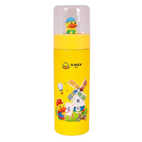 3d Yellow Duck Cartoon Stainless Steel Water Bottle