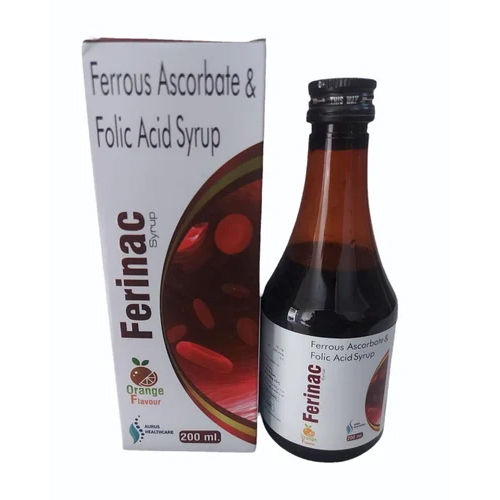 200Ml Ferrous Ascorbate Folic Acid Syrup - Physical Form: Liquid