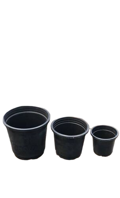 NURSERY POTS - Plastic, Solid | Black Color, Horticultural Accessory for Gardening and Farming, Insoluble in Water, Store in Cool Dry Place