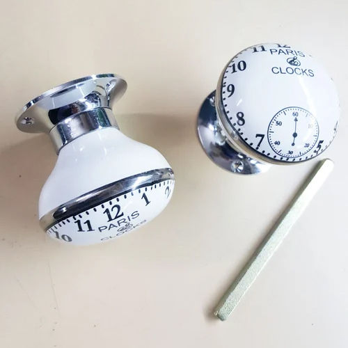 White And Blue Ceramic Door Knob