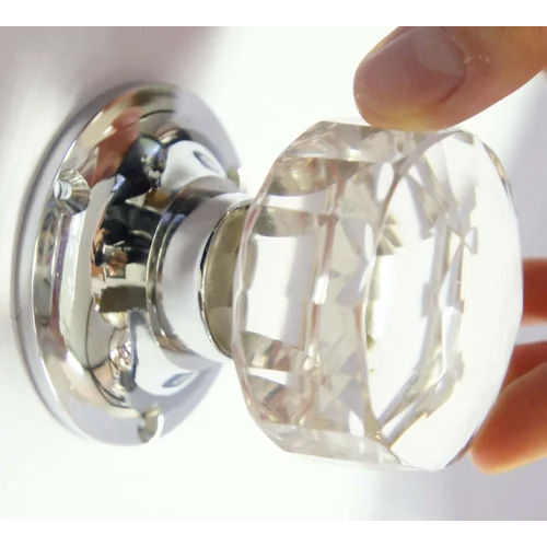 Crystal Door Rim Round Knobs