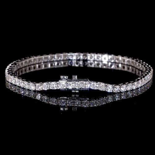 Beautiful Round Bracelet 14kt White Gold 12.46ct 14K WHITE Gold