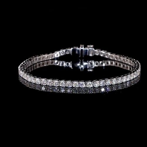 Beautiful Round Bracelet 14kt White Gold 12.46ct 14K WHITE Gold