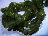 Natural Prehnite Rondelle Faceted 10mm Beads Strand 10 inches long