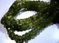 Natural Prehnite Rondelle Faceted 10mm Beads Strand 10 inches long