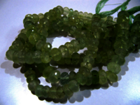 Natural Prehnite Rondelle Faceted 10mm Beads Strand 10 inches long