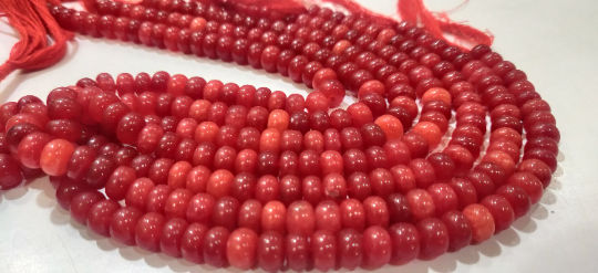 Red Onyx Rondelle Plain 8mm Beads Sold Per Strand 8 Inches Long