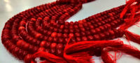 Red Onyx Rondelle Plain 8mm Beads Sold Per Strand 8 Inches Long