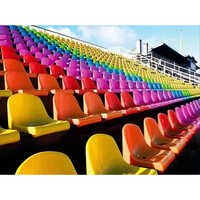 Fibre Stadium Floor Mounted Seating Chair - Plastic/fibre Material, Standard Shape, Various Colors Available, Coated Finish For Durability