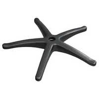 Rotatory Chair Base - High-quality Plastic, Sizes 24 & 26, Matte Black | Durable Design, Lightweight At 2.5 Kg, Modern Aesthetic