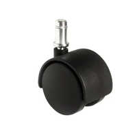 Chair Wheel - High-quality Plastic, 2x0.5 Inches | Matte Black Finish, Durable Design
