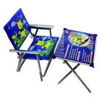 Customized Kids Table And Chair - Durable Wood, Rectangular Shape, Multi-coloured Finish | Customizable Design For Study, Drawing, And Reading