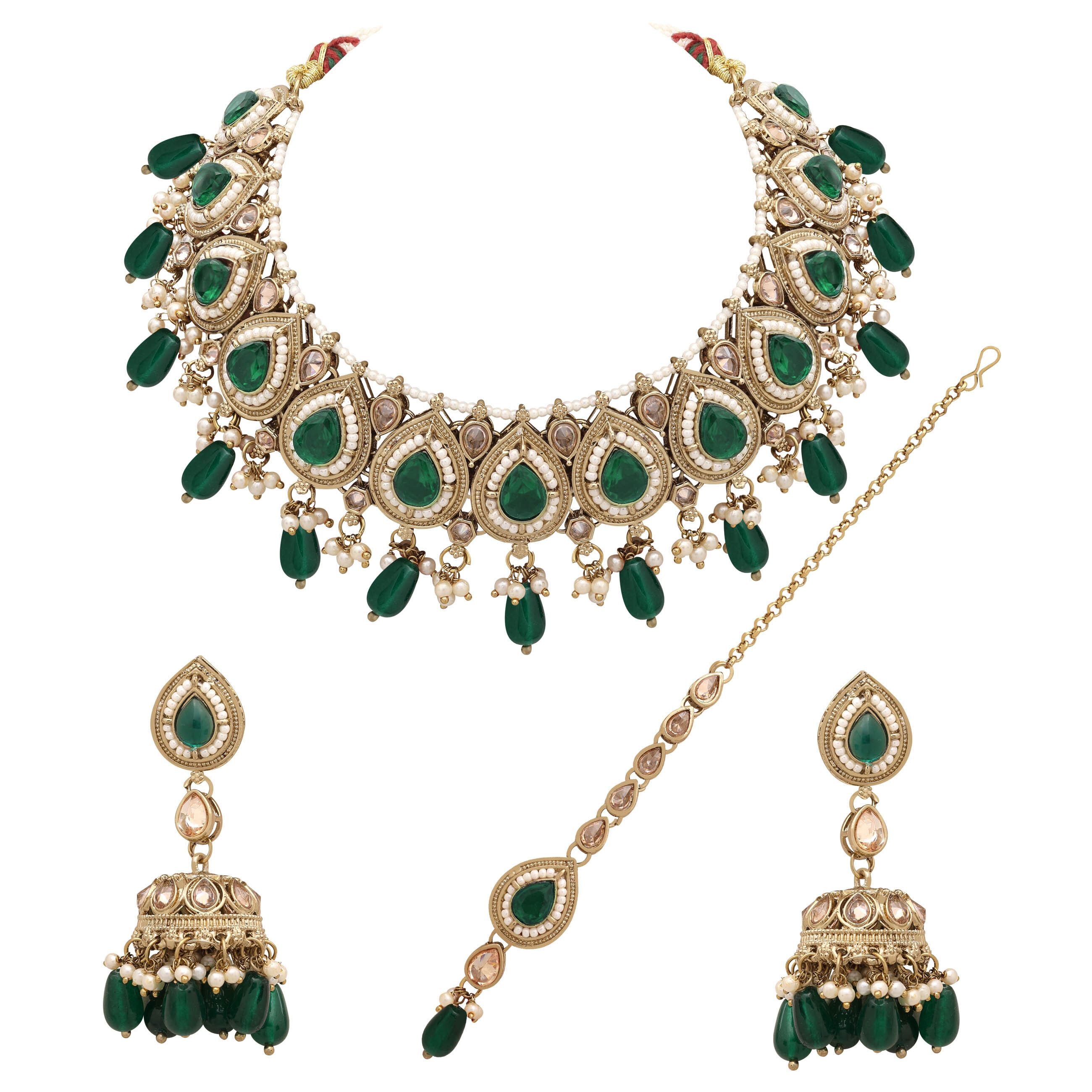 Royal Tilak Adornment Reverse AD Choker Set