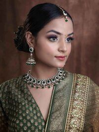 Royal Tilak Adornment Reverse AD Choker Set