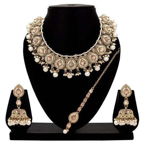 Royal Tilak Adornment Reverse AD Choker Set..