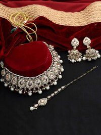 Royal Tilak Adornment Reverse AD Choker Set..