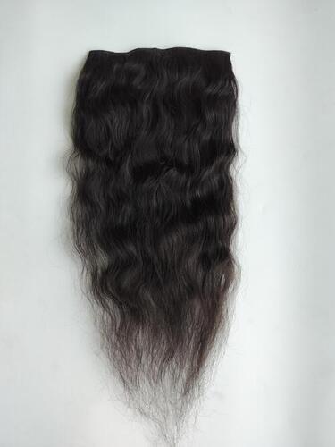 Black Raw Unprocessed Natural Wavy Human Hair Volumizer Extensions