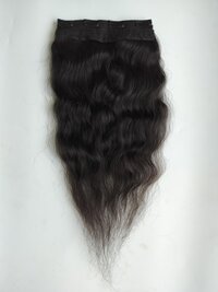 Black Raw Unprocessed Natural Wavy Human Hair Volumizer Extensions