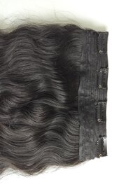 Black Raw Unprocessed Natural Wavy Human Hair Volumizer Extensions