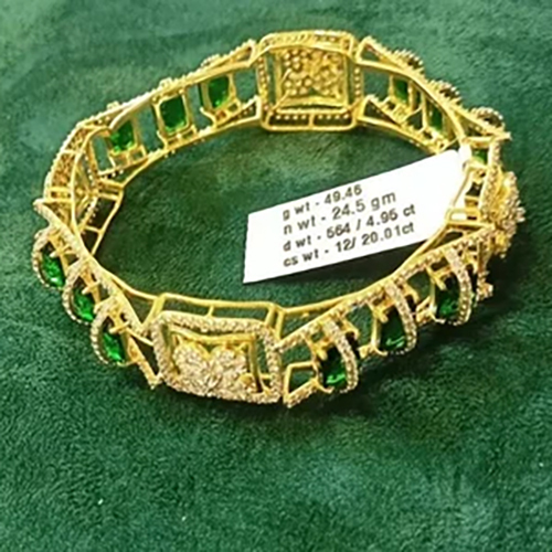 24.5gm Ladies Lab Grown Diamond Gold Bracelet