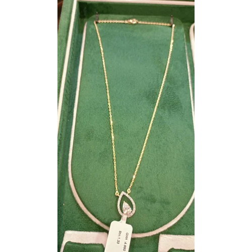 Diamond Pendant Gold Chain