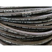 Hydraulic High Pressure Hose Pipe - Natural Rubber, 3/4 Inch, Black | 250 Bar Working Pressure, Smooth Finish, Industrial Usage, 40 To 100â°c Temperature Range