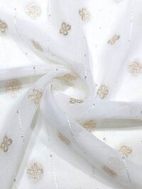 Jacquard Dress Material Fabric - 44 Inch Width, Blend Of Soft & Comfortable Fabrics, Available In Brown, Golden, Green, Red, Silver, Yellow, Multicolor Patterns
