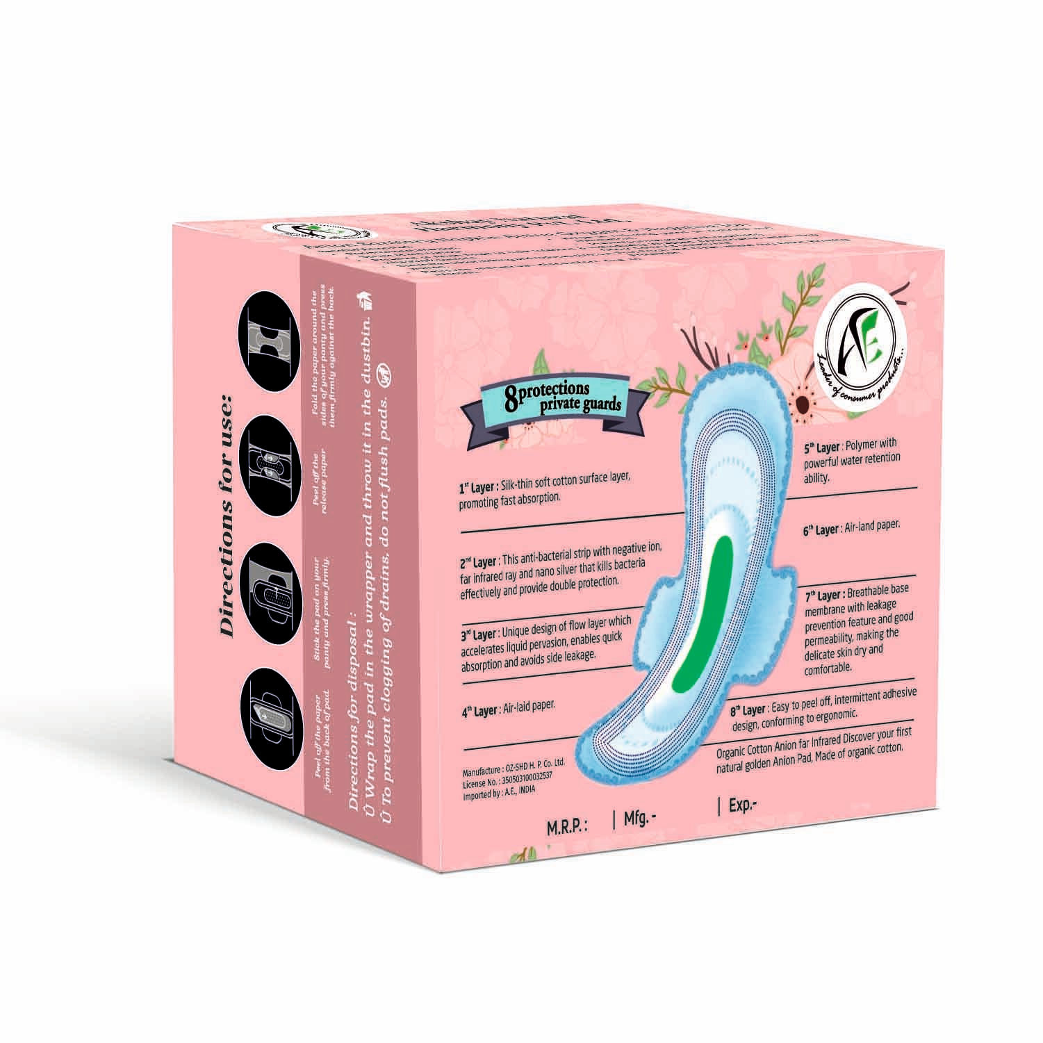 280 mm sanitary pads