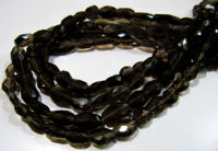 Natural Smoky Quartz Faceted Oval Shape 8 to 10mm Beads Strand 13 inches long