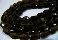 Natural Smoky Quartz Faceted Oval Shape 8 to 10mm Beads Strand 13 inches long