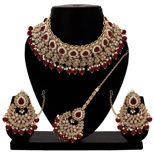 Timeless Beauty Reverse AD choker Necklaces  Jewelry set.