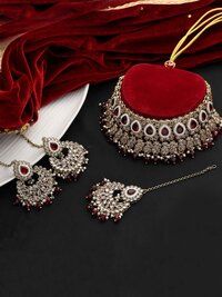 Timeless Beauty Reverse AD choker Necklaces  Jewelry set.