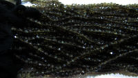 Natural Smoky Quartz Rondelle Faceted Beads 3-4mm Beads Strand 13''long