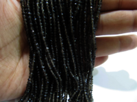 Natural Smoky Quartz Rondelle Faceted Beads 3mm Beads Strand 13 inches Long