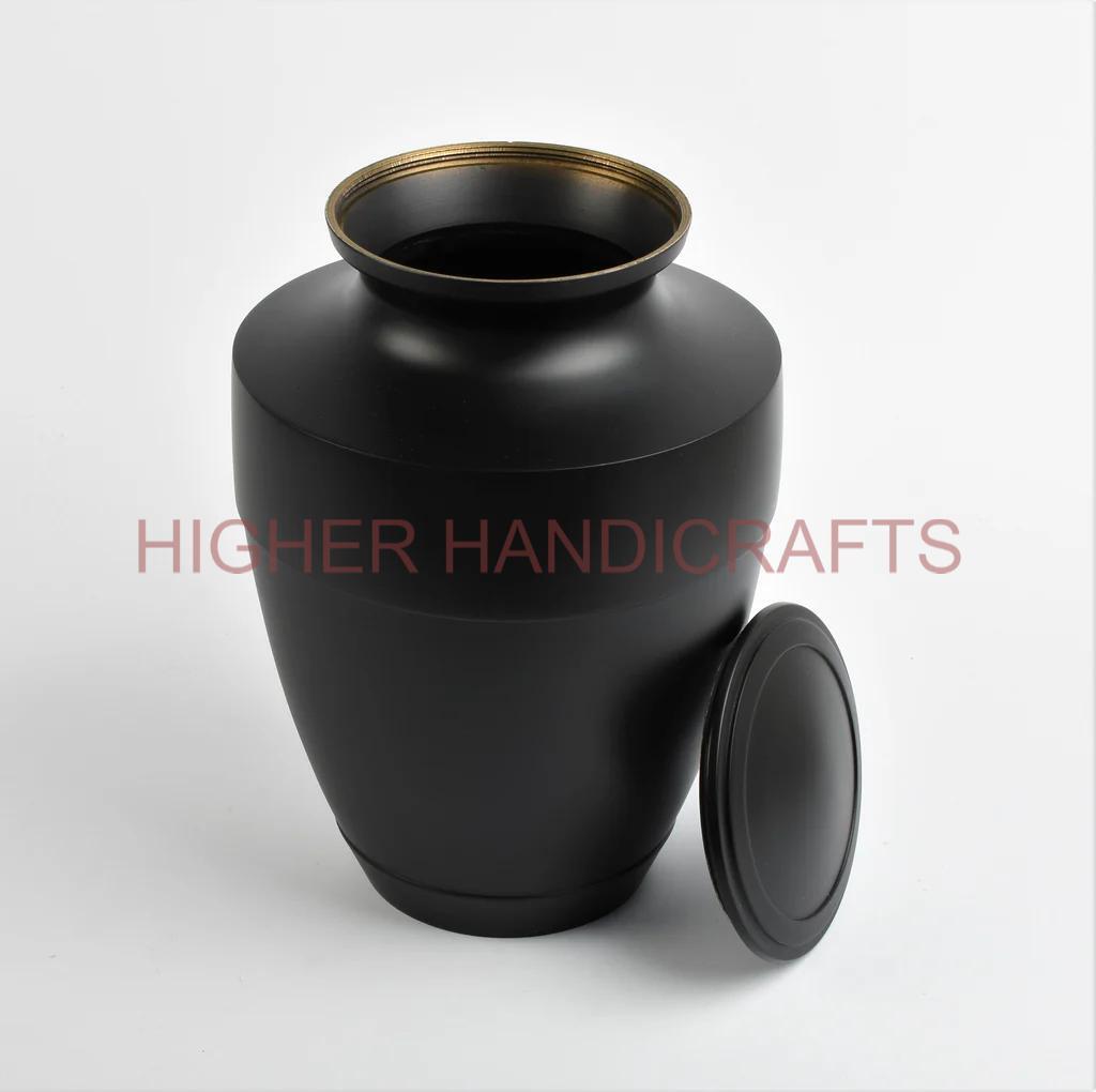 Brass Black Testi Adult Cremation Urn for Male & Female Ashes - Funeral Urns Supplies