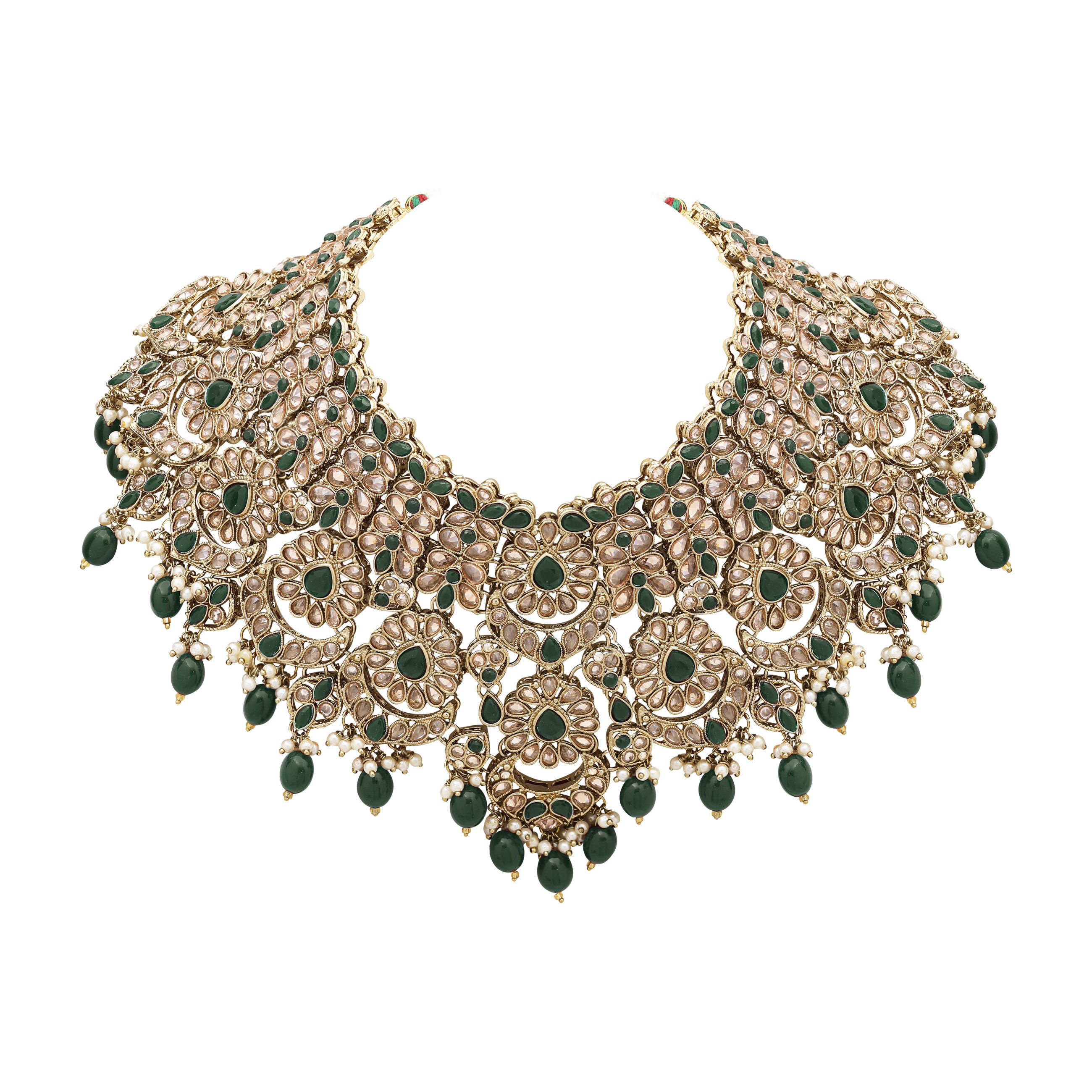 Chandbali Grace Reverse AD Choker Necklace Set