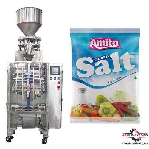Salt Packing Machine - Stainless Steel 220-240 Volt Silver Color | Heavy Duty Electric Drive Human Machine Interface 1-Year Warranty Automatic Operation